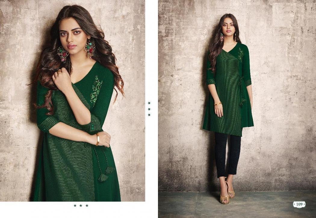 Budget Linen Cotton Kurti Green - BLK26